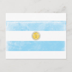 Cartão Postal Vintage Argentina Flag