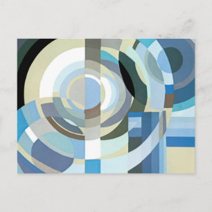 Cartão Postal Vintage Art Deco Pochoir Jazz Geometric Shapes