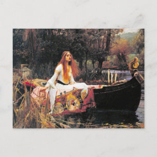 Cartão Postal Vintage Art John W. Waterhouse Lady de Shalott