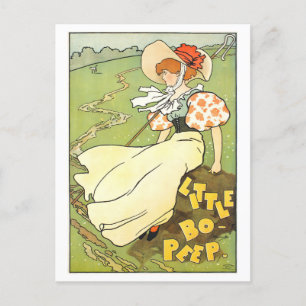 Cartão Postal Vintage Art Nouveau Little Bo Peep