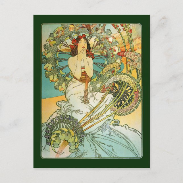 Cartão postal Vintage Art Nouveau Monte Carlo (Frente)