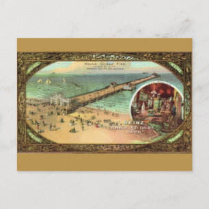 Cartão Postal Vintage Atlantic City Pier