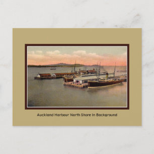Cartão Postal Vintage Auckland Harbour, North Shore
