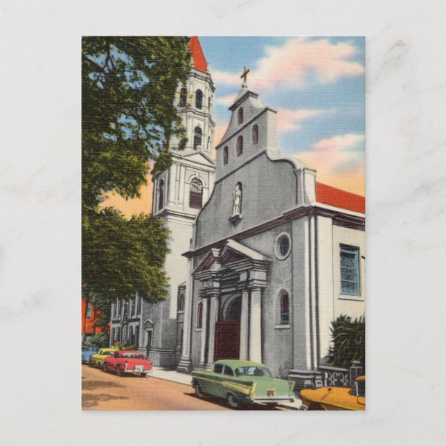 Cartão Postal Vintage Augustine Florida (Frente)