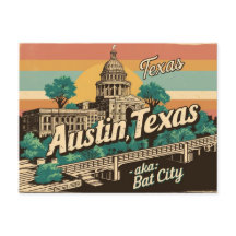 Vintage Austin, Texas - Bat City, EUA