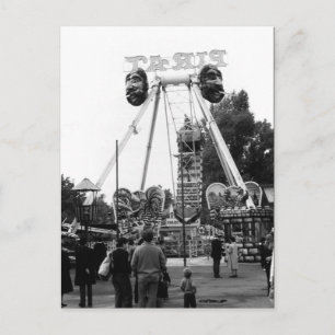 Cartão Postal Vintage Áustria Viena Prater Amusement Park