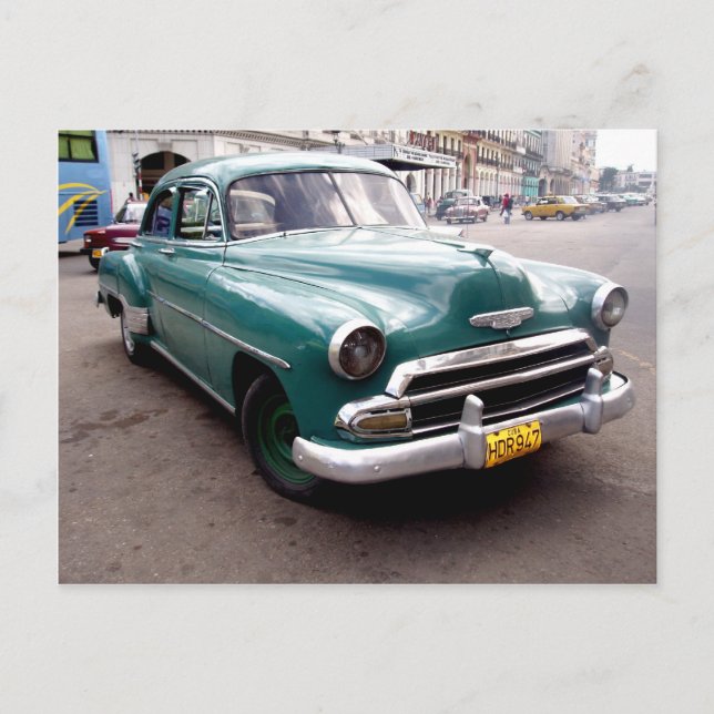 Cartão Postal Vintage Auto em Cuba (Frente)
