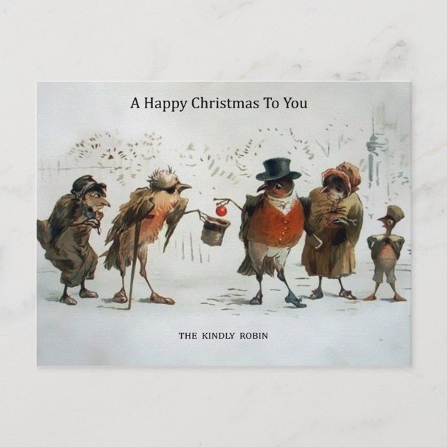 Cartão Postal Vintage Aves Vitorianas (Frente)