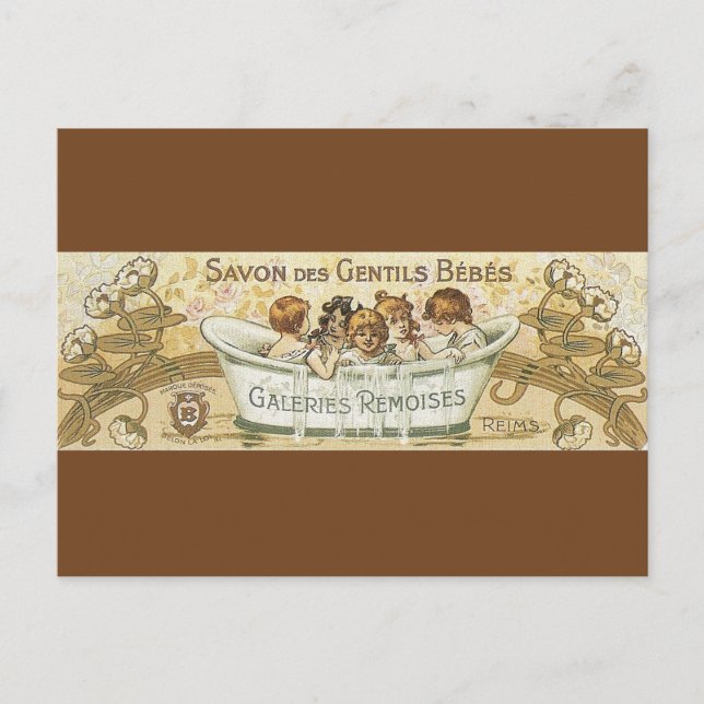 Cartão Postal Vintage Baby Soap Ad (Frente)