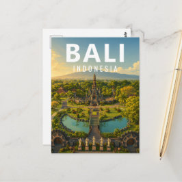 Cartão Postal Vintage Bali – Jardim Jagatnatha