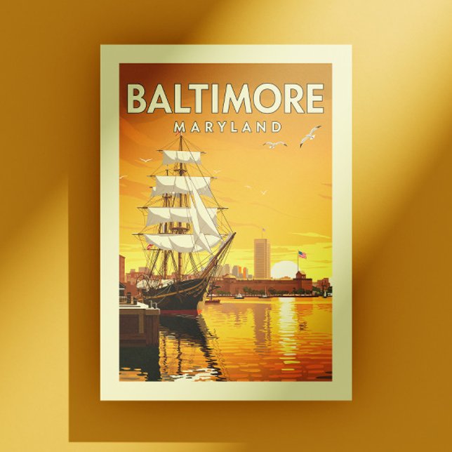 Cartão Postal Vintage Baltimore Maryland (Criador carregado)
