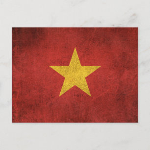 Cartão Postal Vintage - Bandeira em apuros do Vietnã