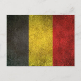 Cartão Postal Vintage - Bandeira em dificuldades da Bélgica