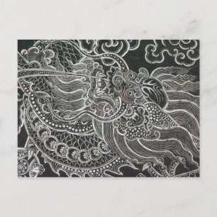 Cartão Postal Vintage Bangkok Dragon