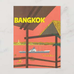 Cartão Postal Vintage Bangkok Tailândia Viagem