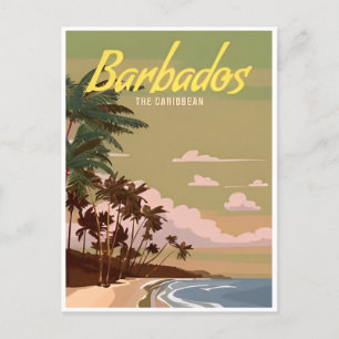 Cartão Postal Vintage Barbados Caribe Bridgetown