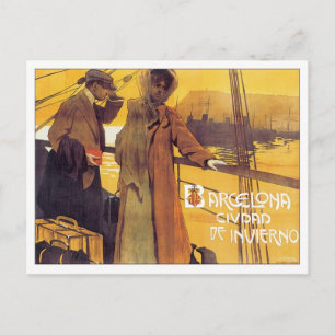 Cartão Postal Vintage Barcelona Ciudad