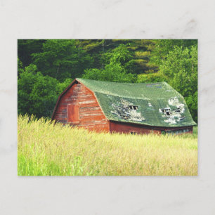 Cartão Postal Vintage Barn nos Adirondacks, N. S.