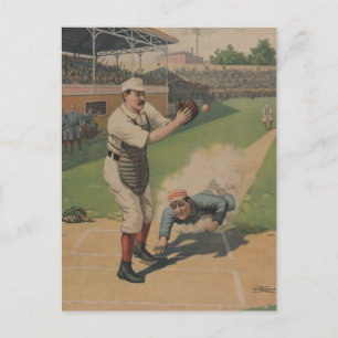 Cartão postal Vintage Baseball Poster