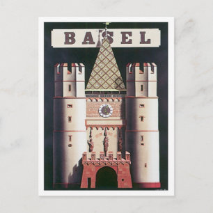 Cartão Postal Vintage Basel Suiça