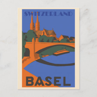 Cartão Postal Vintage Basel Suiça