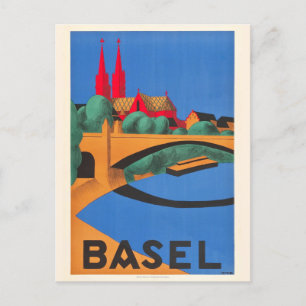Cartão Postal Vintage Basel Suiça
