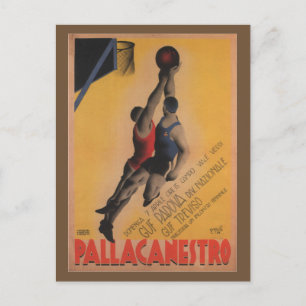 Cartão Postal Vintage - Basquete Italiano
