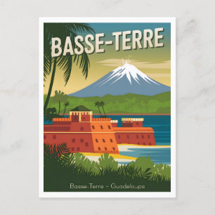 Cartão Postal Vintage Basse-Terre Guadeloupe