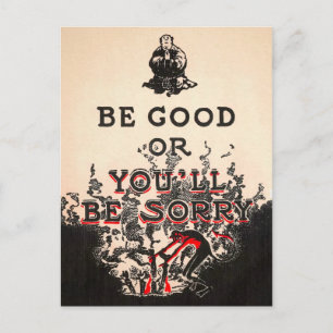 Cartão Postal Vintage Be Good Devil Postcard