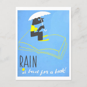 Cartão Postal Vintage "Be Kind to Books" Biblioteca do Clube Pos