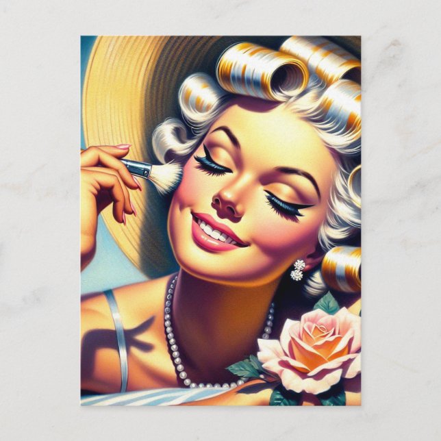 Cartão Postal Vintage BeauBonito Retrato De Rapariga (Frente)