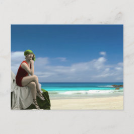 Cartão Postal Vintage Beauty e Beach