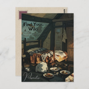 Cartão Postal Vintage Bedroom Decor Wild Cote Pessoal
