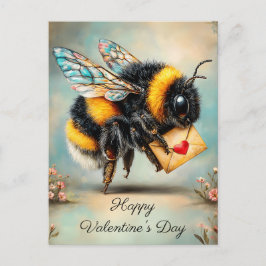 Cartão Postal Vintage Bee Love Messenger