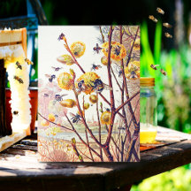 Vintage Bees Primavera Willow Blossom