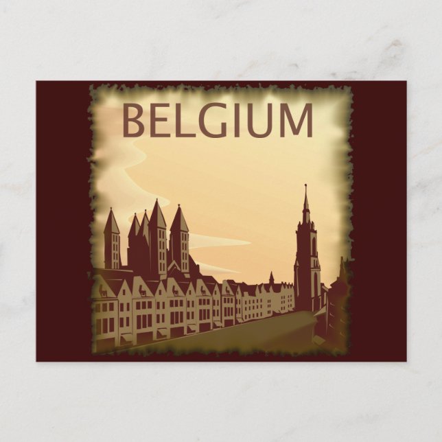 Cartão Postal Vintage Bélgica (Frente)