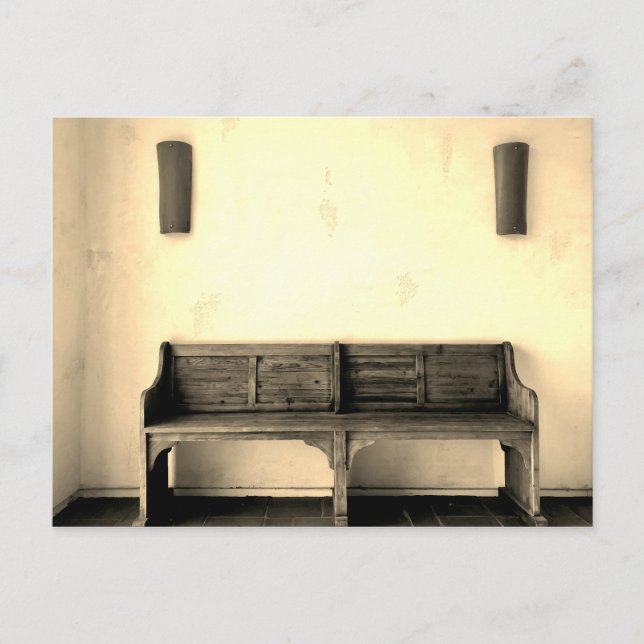 Cartão Postal Vintage Bench (Frente)