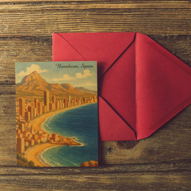 Cartão Postal Vintage Benidorm Costa Blanca Espanha (Vintage Benidorm Costa Blanca Spain Travel Postcard)