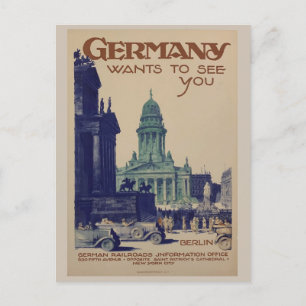Cartão Postal Vintage Berlin Germany Viagem de Turismo
