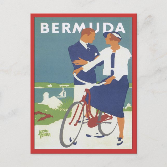 Cartão Postal Vintage Bermuda (Frente)