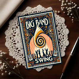 Cartão Postal Vintage Big Band Swing Dance