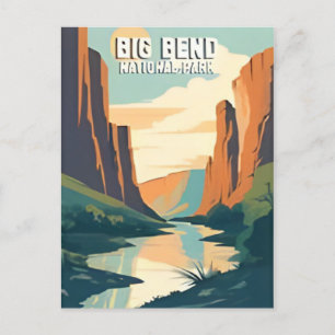 Cartão Postal Vintage Big Bend National Park Texas Chihuahuan