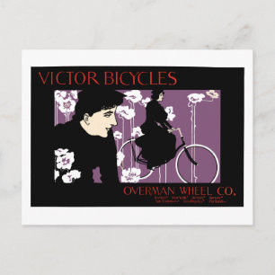 Cartão Postal Vintage bike e Victor Bicycle Victorian