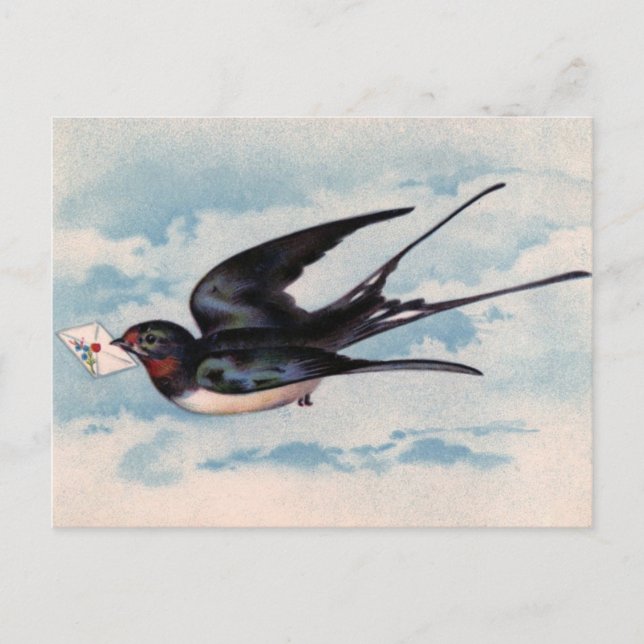 Cartão postal Vintage Bird (Frente)