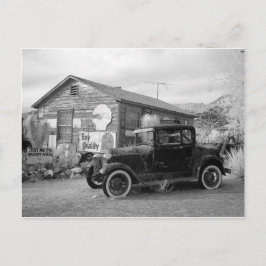 Cartão Postal Vintage Black and White Car