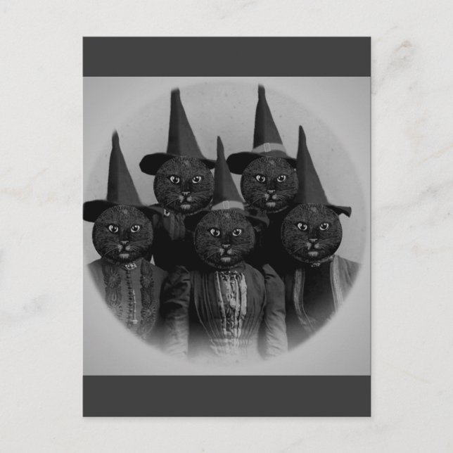 Cartão Postal Vintage Black Cat/Witages (Frente)