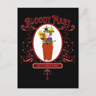 Cartão Postal Vintage Bloody Mary, 3 Vezes