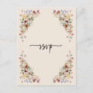 Cartão Postal Vintage Boho Floral