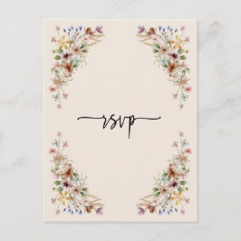 Cartão Postal Vintage Boho Floral