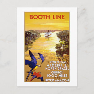 Cartão Postal Vintage Booth Line Amazon